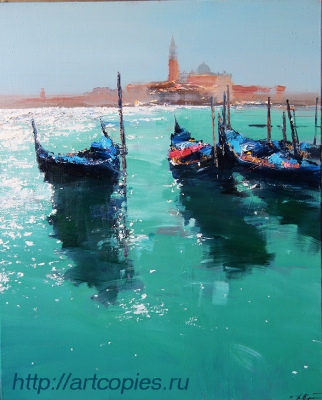 Ермолов Д.Н. Городской пейзаж. Диптих "Венеция" Холст. масло 100х70см Купить картину маслом