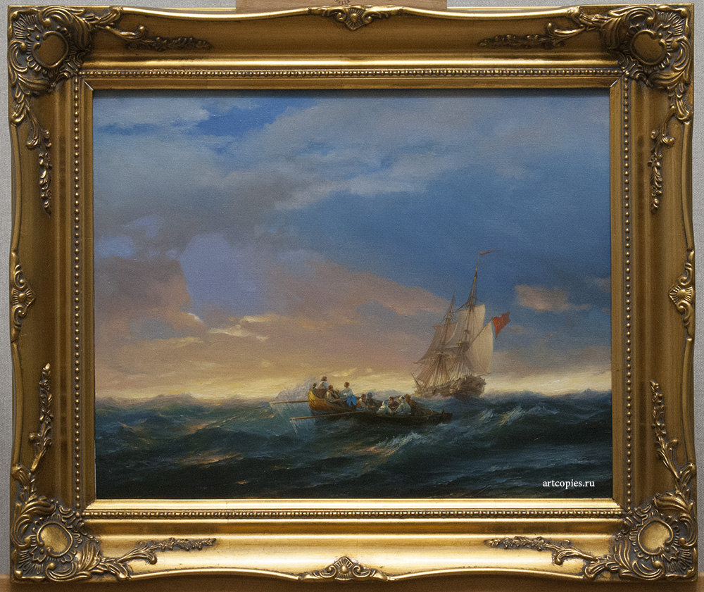 "Суда на волнах при закате" И.К.Айвазовский